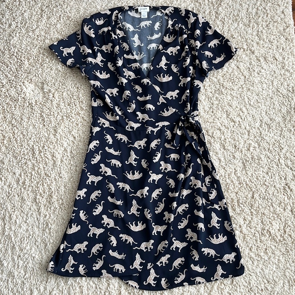 JCrew Factory short sleeve wrap dress
